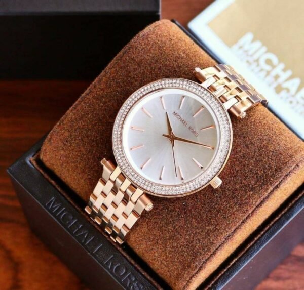 First Copy Michael Kors Darci Rose Gold White Dial Women’s Analog Watch