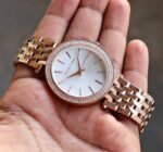 First Copy Michael Kors Darci Rose Gold White Dial Women’s Analog Watch