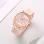 First Copy Michael Kors Runway Rose Gold Pink Silicone Women’s Analog Watch