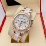 First Copy Michael Kors Bradshaw Rose Gold White Women’s Analog Watch