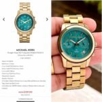 First Copy Michael Kors Bradshaw Gold Blue Dial Men’s Analog Watch