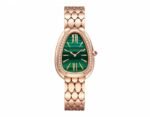 First Copy Bvlgari Serpenti Rose Gold Green Dial Women’s Analog Watch