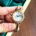 First Copy Gucci Diamond Bezel Gold White Dial Women’s Analog Watch
