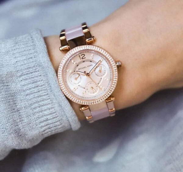 First Copy Michael Kors Parker Rose Gold Pink Women’s Analog Watch