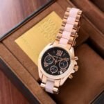 First Copy Michael Kors Bradshaw Rose Gold Black Dial Women’s Analog Watch