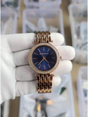First Copy Michael Kors Darci Rose Gold Blue Dial Women’s Analog Watch