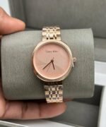 First Copy Calvin Klein Rose Gold Pink Dial Women’s Analog Watch