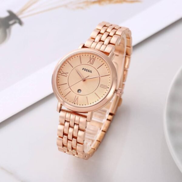 First Copy Fossil Rose Gold Champagne Dial Women’s Analog Watch