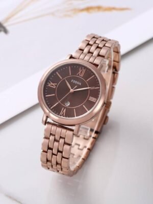 First Copy Fossil Rose Gold Brown Dial Women’s Analog Watch
