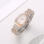 First Copy Bvlgari Serpenti Silver Rose Gold White Dial Diamond Bezel Women’s Analog Watch