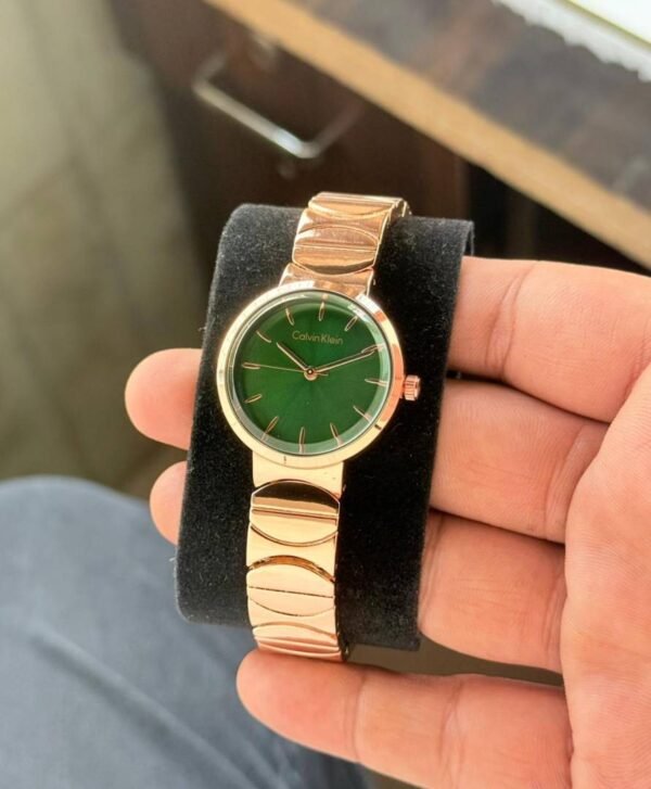 First Copy Calvin Klein Gold Green Dial Women’s Analog Watch