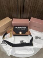 First Copy Burberry Black Mini Top Handle Bag With Logo Print And Premium Finish