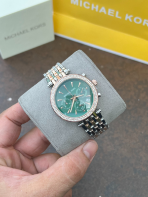 First Copy Michael Kors Darci Rose Gold Green Dial Women’s Analog Watch