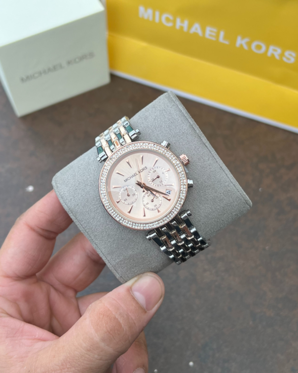 First Copy Michael Kors Darci Silver White Dial Women’s Analog Watch