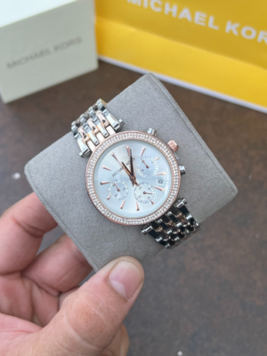 First Copy Michael Kors Darci Silver Ice Blue Dial Women’s Analog Watch