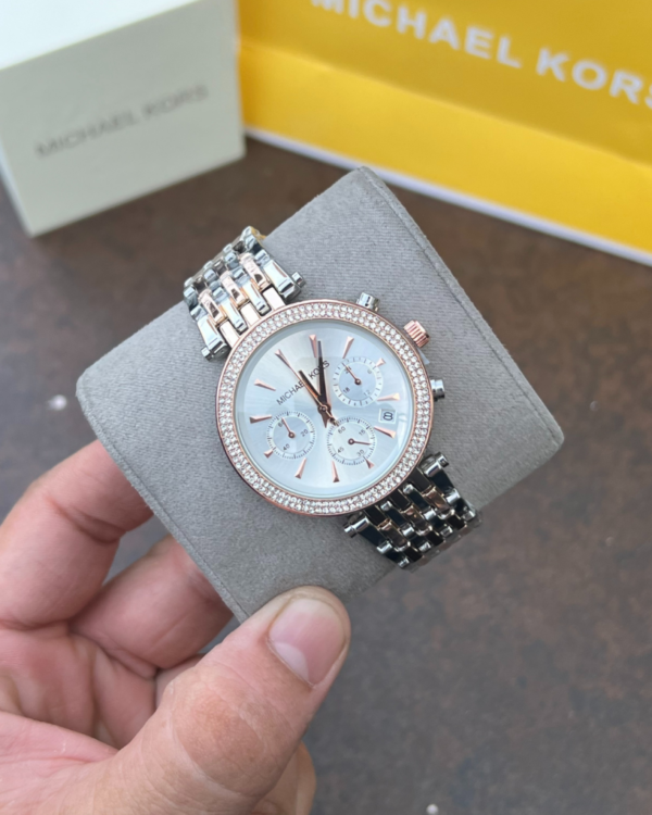 First Copy Michael Kors Darci Silver Ice Blue Dial Women’s Analog Watch