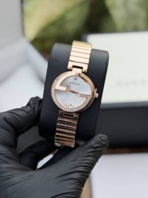 First Copy Gucci G-Timeless Rose Gold White Dial Women’s Analog Watch