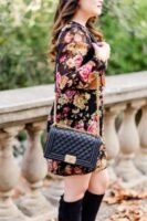 First Copy Chanel Classic Black Quilted Flap Bag With Gold Turn Lock And Chain Strap