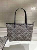 First Copy Tory Burch Ladies Quilted Large Tote Bag With Matching Pouch Premium Handbag