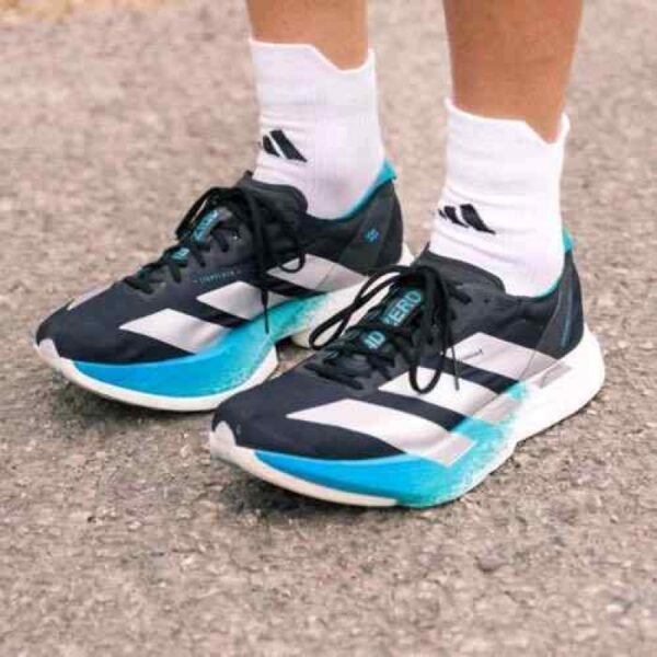 First Copy Adidas Adizero Adios Black White Green Blue Men’s Sneakers