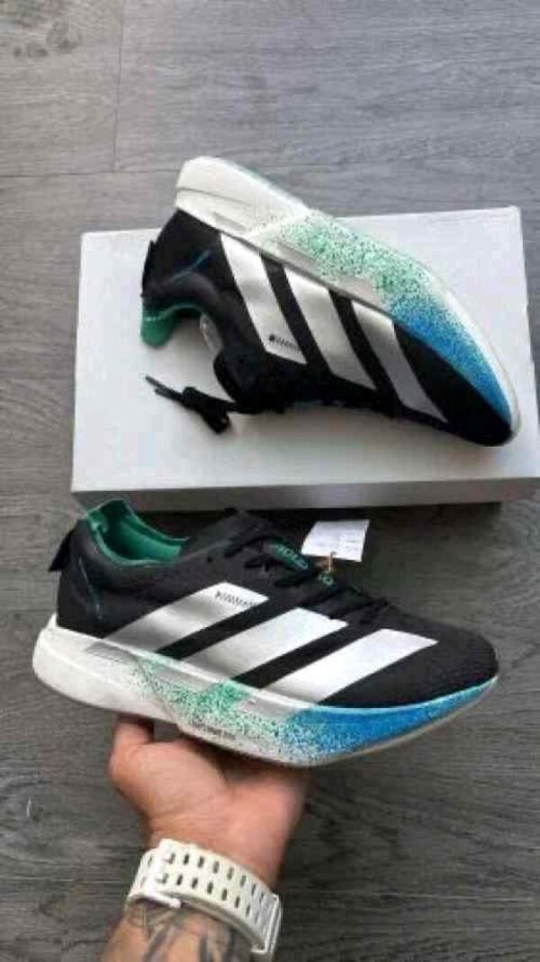 First Copy Adidas Adizero Adios Black White Green Blue Men’s Sneakers