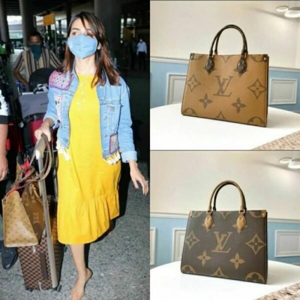 First Copy Louis Vuitton Ladies Monogram Tote Bag Brown Premium Handbag
