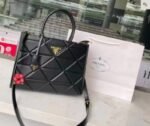 First Copy Prada Ladies Quilted Large Tote Bag Black Premium Handbag