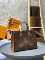 First Copy Louis Vuitton Ladies Mini Monogram Tote Bag Brown Premium Handbag