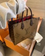 First Copy Louis Vuitton Ladies Mini Monogram Tote Bag Brown Premium Handbag