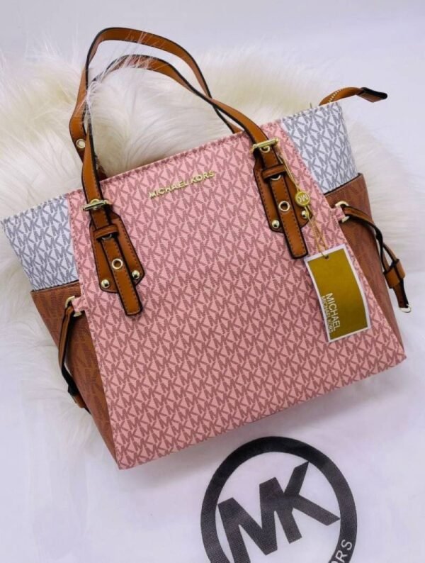 First Copy Michael Kors Ladies Signature Tote Bag Brown Premium Handbag