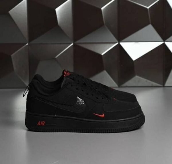 First Copy Nike Air Force 1 Low Multi Swoosh Black Crimson