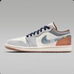 First Copy Nike Air Jordan 1 Low SE Phantom Repaired Denim Swoosh