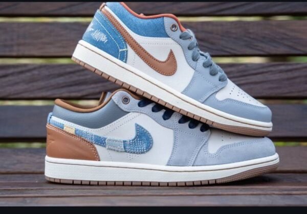 First Copy Nike Air Jordan 1 Low SE Phantom Repaired Denim Swoosh