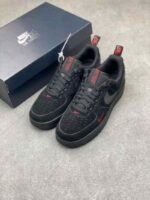 First Copy Nike Air Force 1 Low Multi Swoosh Black Crimson