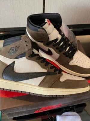 First Copy Nike Jordan Retro 1 High OG Travis Scott Mocha Semi UA
