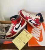 First Copy Air Jordan Retro 1 High Lost And Found With OG Box Yellow Big OG Powder Blue Sole Semi UA