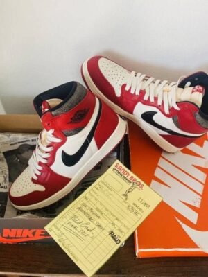 First Copy Air Jordan Retro 1 High Lost And Found With OG Box Yellow Big OG Powder Blue Sole Semi UA