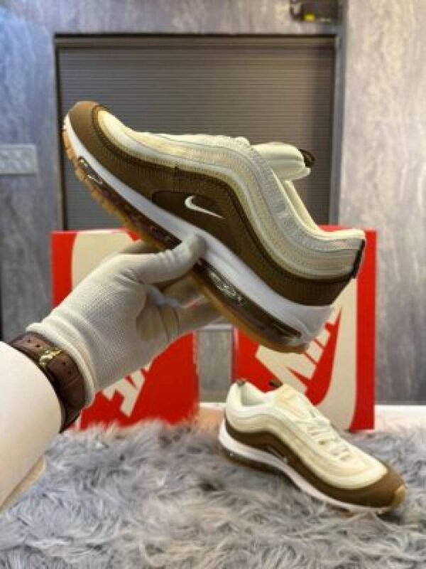 First Copy Nike Air Max 97 White Brown Men’s Sneakers