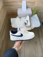 First Copy Nike Air Force 1 Low 07 White Midnight Navy Sneakers India