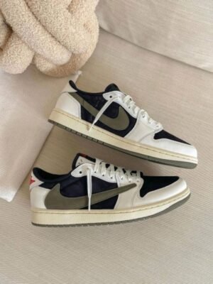 First Copy Air Jordan 1 Low X Travis Scott Olive Mini UA
