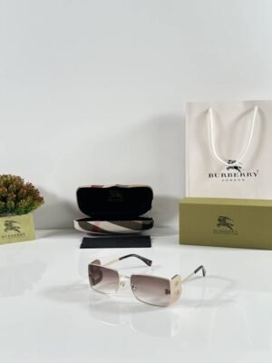 First Copy Burberry Beige Square Unisex Sunglasses UV Protection Premium Quality