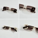 First Copy Burberry Beige Square Unisex Sunglasses UV Protection Premium Quality