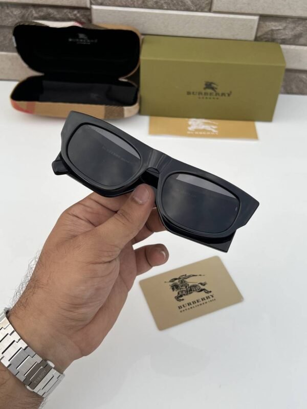 First Copy Burberry Black Square Unisex Sunglasses UV Protection Premium Quality Trending Style