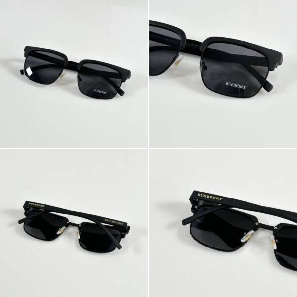 First Copy Burberry Black Square Unisex Sunglasses UV Protection Luxury Designer Style
