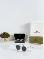 First Copy Burberry Black Round Unisex Sunglasses UV Protection Premium Quality