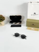 First Copy Burberry Black Round Unisex Sunglasses UV Protection Premium Quality
