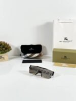 First Copy Burberry Silver Shield Unisex Sunglasses UV Protection Luxury Designer Style