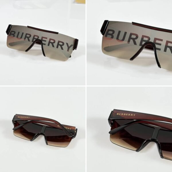 First Copy Burberry Silver Shield Unisex Sunglasses UV Protection Luxury Designer Style