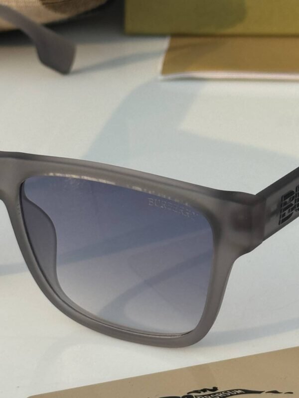 First Copy Burberry Grey Square Unisex Sunglasses UV Protection Luxury Style