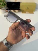 First Copy Burberry Grey Square Unisex Sunglasses UV Protection Luxury Style